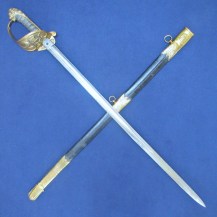 British Victorian 1846 Pattern Naval Warrant Officers Sword, Rare Black Grip with Lion Pommel 2
